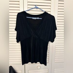 Chico's  travelers Black Short Sleeve Top